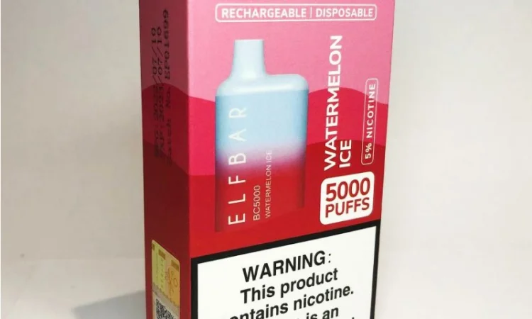 Електрона сигарета ELF BAR BC 5000 тяг, 5% • Кавун з Льодом • - фото № 4
