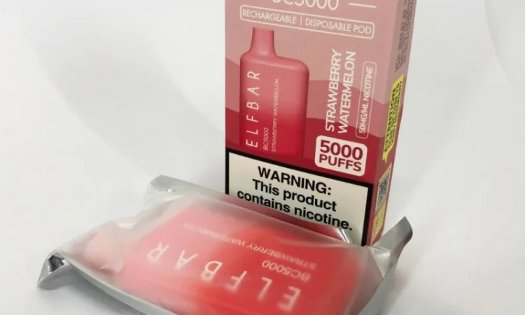 Електрона сигарета ELF BAR BC 5000 тяг (Полуниця-Кавун) 5% - фото № 4