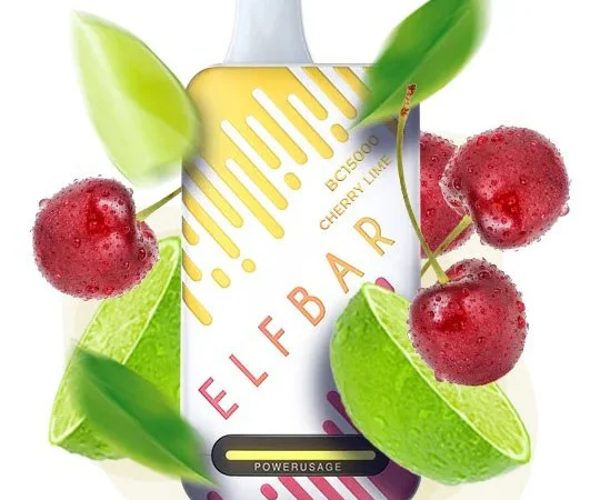 Ел. сигарета ELF BAR 5% 15000 тяг, Вишня-Лайм - фото № 1