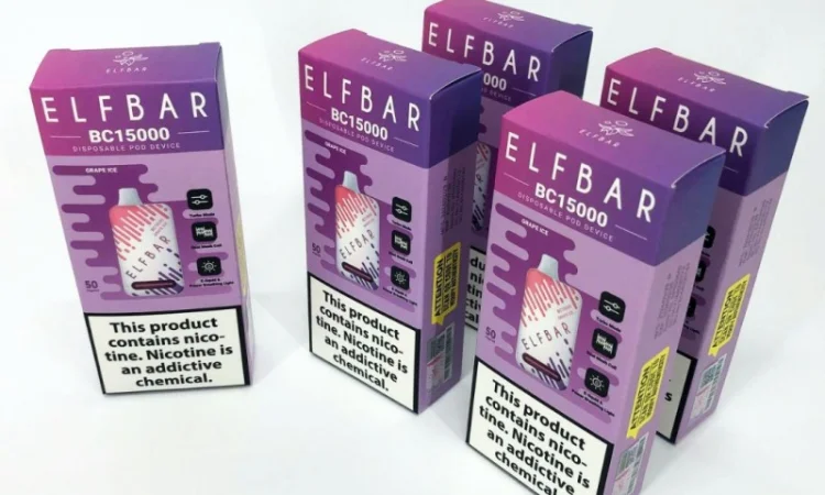 Е-сигарета ELF BAR 5% 15000 тяг, Льодяний Виноград - фото № 2