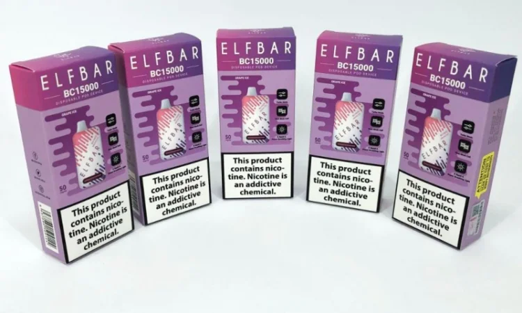 Е-сигарета ELF BAR 5% 15000 тяг, Льодяний Виноград - фото № 3