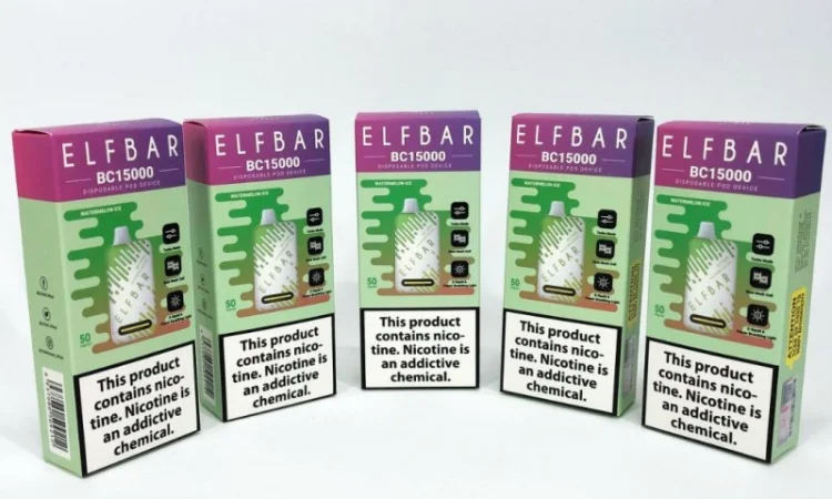 Е-сигарета ELF BAR 5% 15000 тяг, Льодяний Кавун - фото № 2