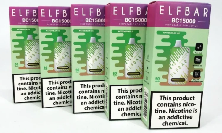 Е-сигарета ELF BAR 5% 15000 тяг, Льодяний Кавун - фото № 3