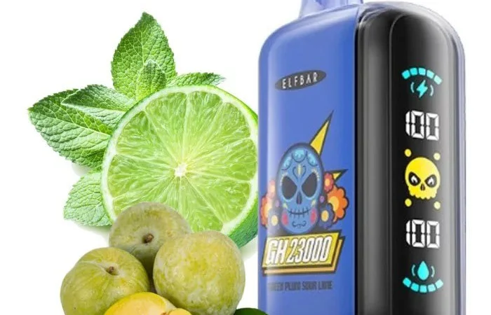 Електрона сигарета ELF BAR GH 5% 23000 тяг, Зелена Слива - Кислий Лайм - фото № 1