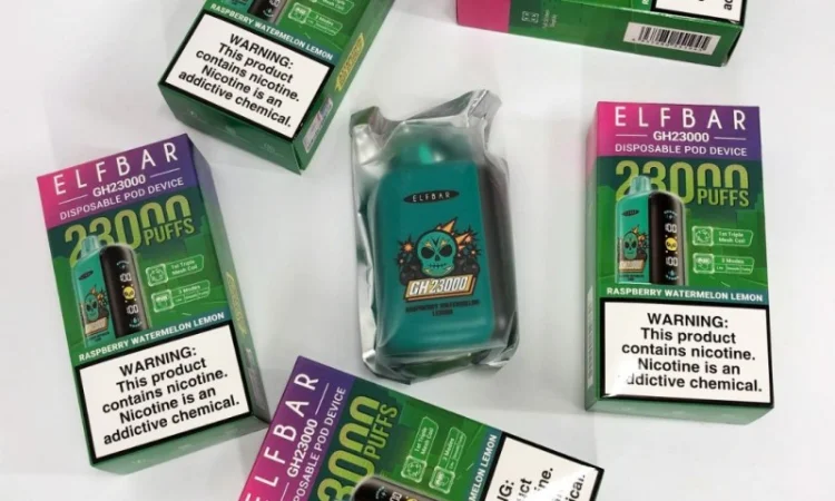 Електрона сигарета ELF BAR GH 5% 23000 тяг, Малина Кавун Лимон - фото № 4