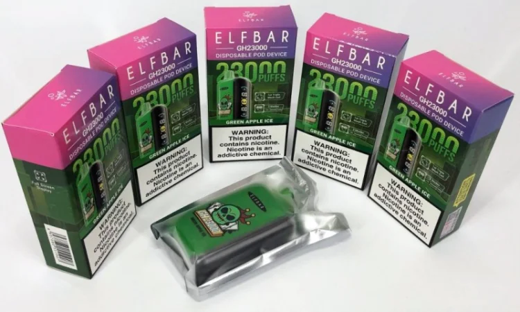 Електрона сигарета ELF BAR GH 5% 23000 тяг, Льодяне Зелене Яблуко - фото № 4