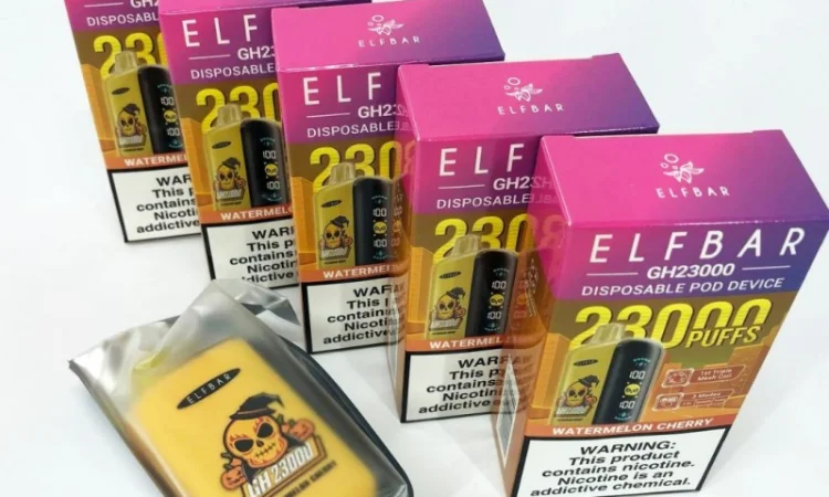 Кавун Вишня ••• Сигарета ELF BAR 23000 тяг 5% - фото № 4