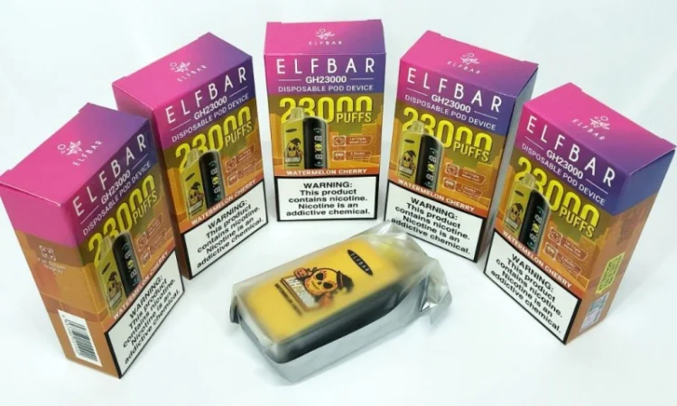 Кавун Вишня ••• Сигарета ELF BAR 23000 тяг 5% - фото № 5