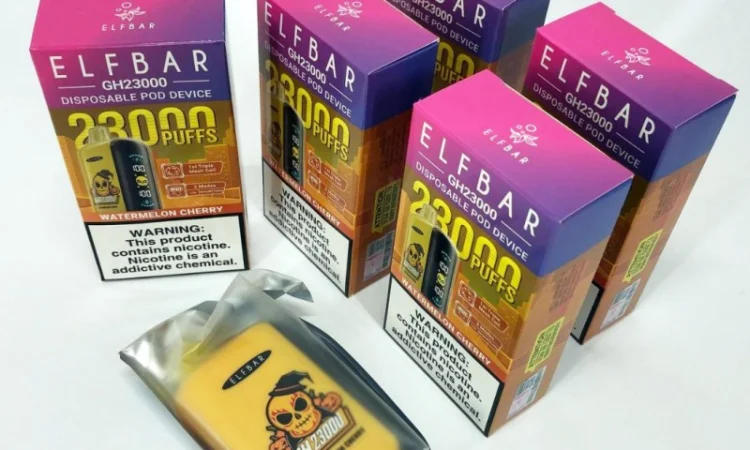 Кавун Вишня ••• Сигарета ELF BAR 23000 тяг 5% - фото № 6