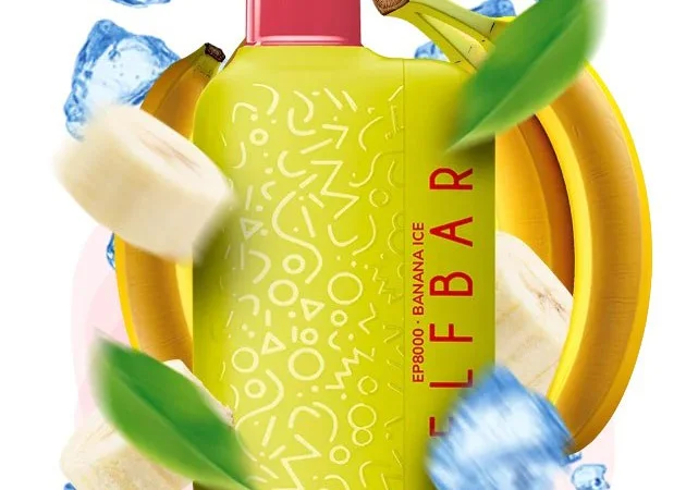 Електрона сигарета Elf Bar EP 8000 тяг, 5%:::Банан з льодом - фото № 1