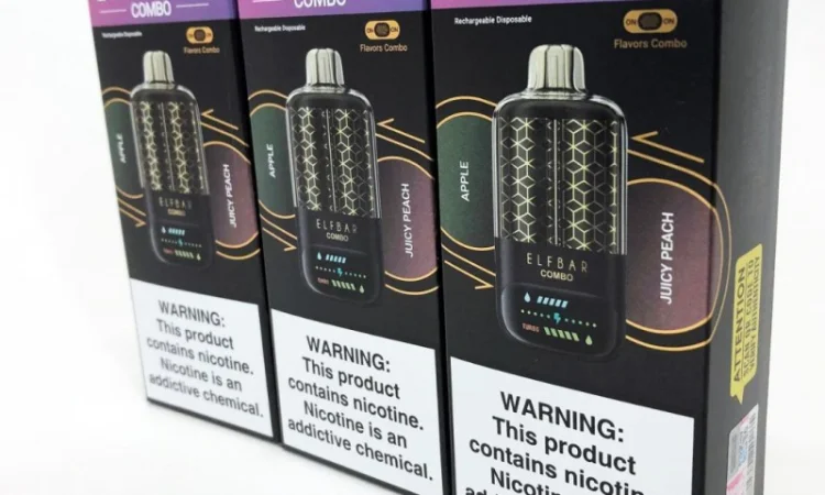 Електронка ELFBAR Combo 25000 тяг. Перемикання смаків:Яблуко<=>Соковитий Персик - фото № 2