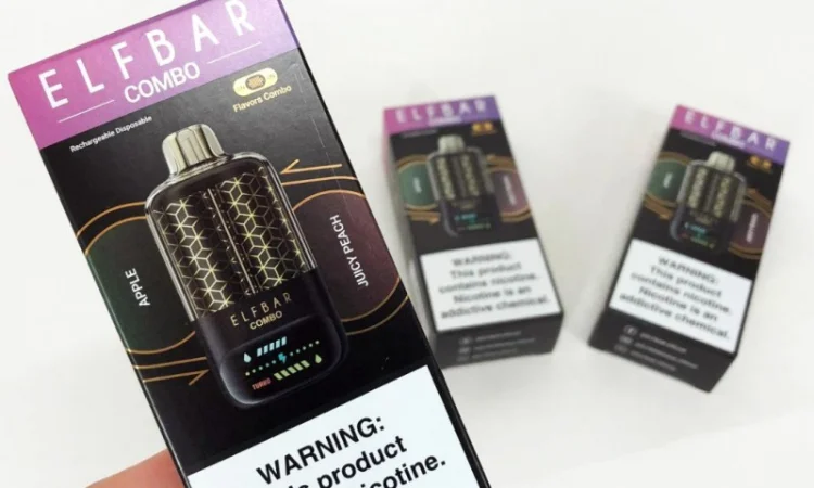 Електронка ELFBAR Combo 25000 тяг. Перемикання смаків:Яблуко<=>Соковитий Персик - фото № 3