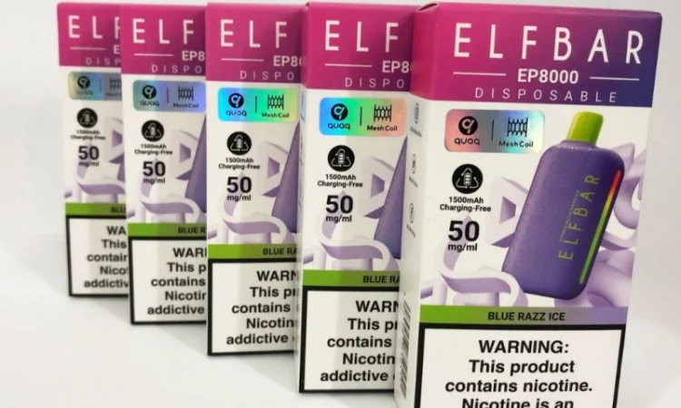 Електрона сигарета Elf Bar EP 8000 тяг, 5%:::Синя Малина з Лимонадом - фото № 2