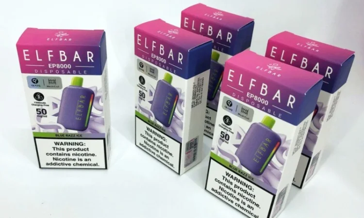 Електрона сигарета Elf Bar EP 8000 тяг, 5%:::Синя Малина з Лимонадом - фото № 3