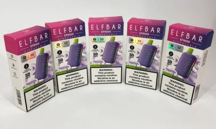 Електрона сигарета Elf Bar EP 8000 тяг, 5%:::Синя Малина з Лимонадом - фото № 4