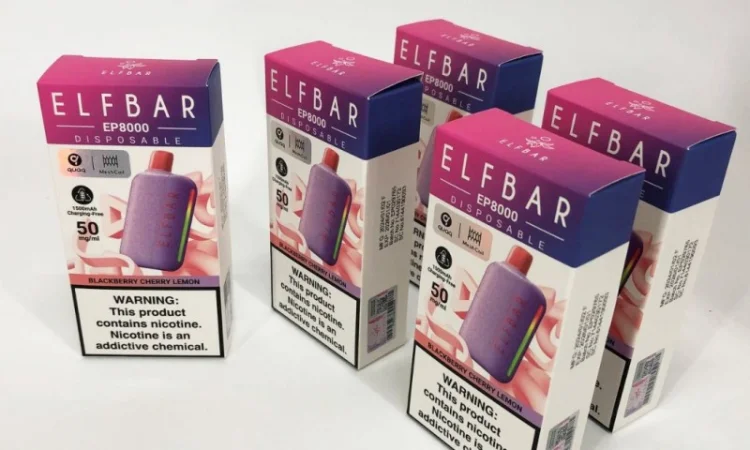 Електрона сигарета Elf Bar EP 8000 тяг, 5%:::Ожина Вишня Лимон - фото № 2