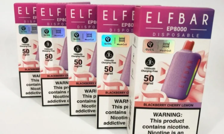 Електрона сигарета Elf Bar EP 8000 тяг, 5%:::Ожина Вишня Лимон - фото № 4