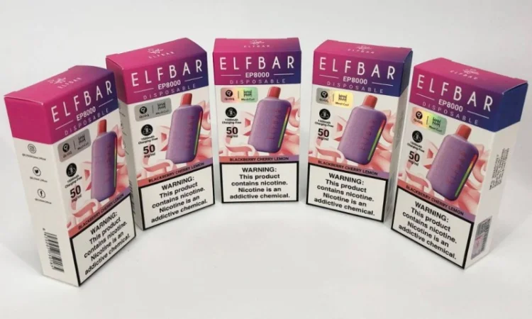 Електрона сигарета Elf Bar EP 8000 тяг, 5%:::Ожина Вишня Лимон - фото № 5