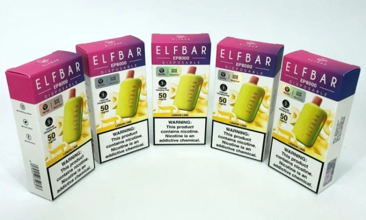 Електрона сигарета Elf Bar EP 8000 тяг, 5%:::Лимон з Лаймом - фото № 4