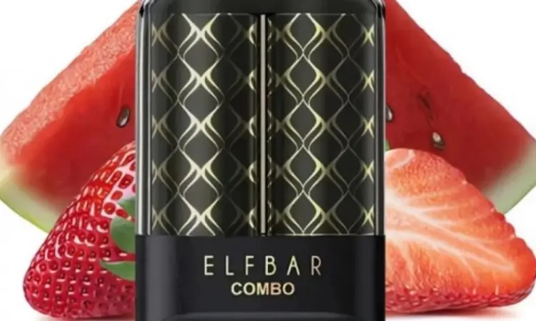 Электронка ELFBAR Combo 25000 тяг. Переключение вкусов:Арбуз<=>Клубника - фото № 1