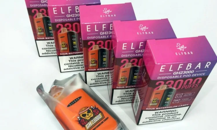 POD система ELF BAR 23000 тяг 5%, Кислі кавунові цукерки - фото № 2