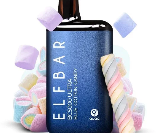Сигарета Elf Bar BC5000 Ultra • Блакитна Солодка Вата • - фото № 1