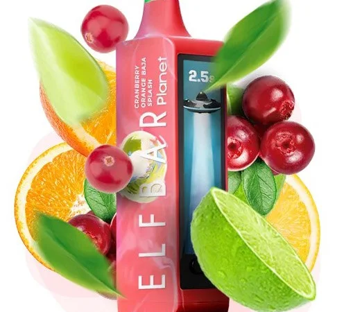 Сигарета ELFBAR Planet 25000 тяг ••• Спалах Журавлина • Апельсин • Баджо - фото № 1