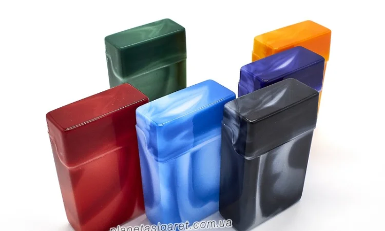 Пластиковий портсигар на 20 сигарет 6-0802 - фото № 3