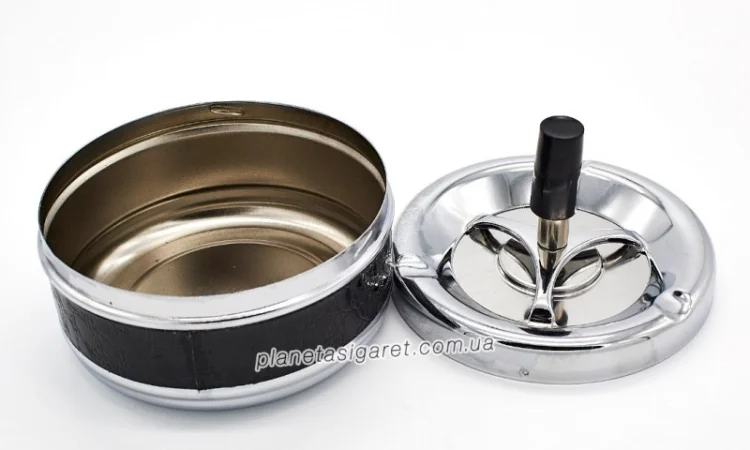 Попільничка, що крутиться, самоочисна, середня, шкіряна 6-1155 - фото № 2