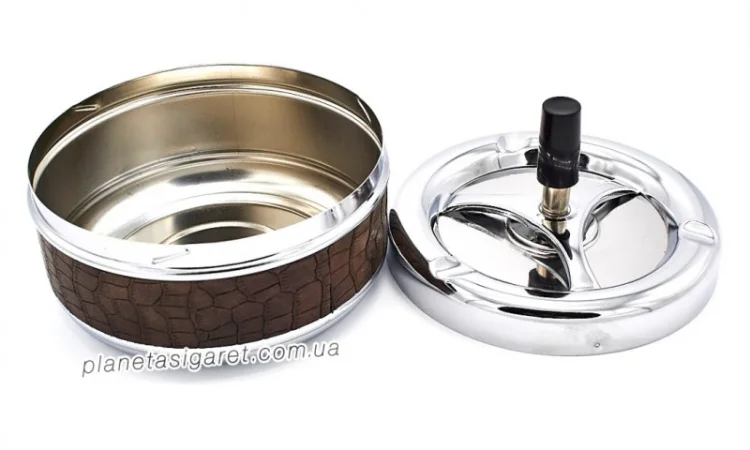 Попільничка, що крутиться, самоочисна, велика, шкіряна 6-1163 - фото № 2