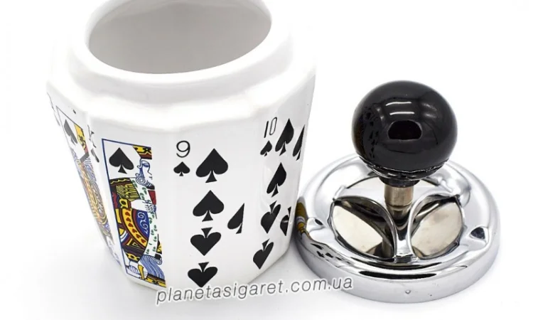 Попільничка самоочисна керамічна Карти піка 6-1213 - фото № 2