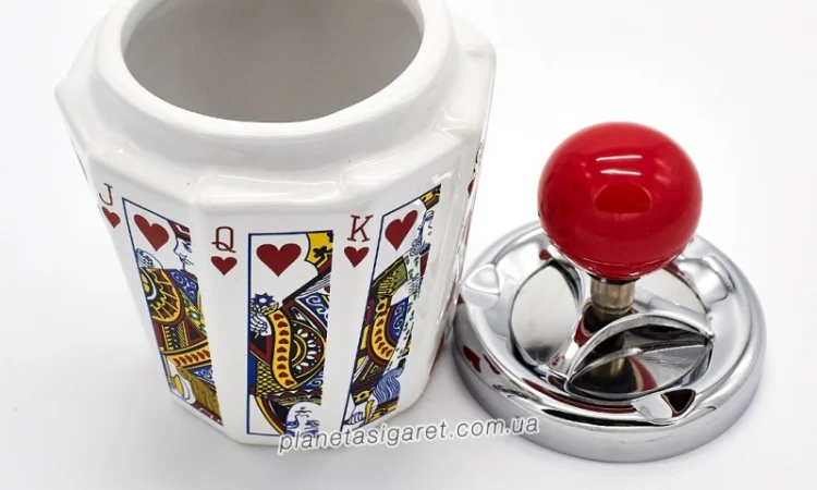 Попільничка самоочисна керамічна Карти піка 6-1213 - фото № 4