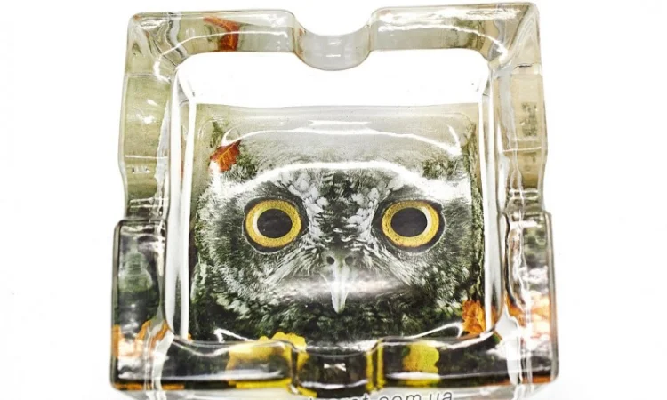 Попільничка скляна Сови 6-1564 - фото № 1