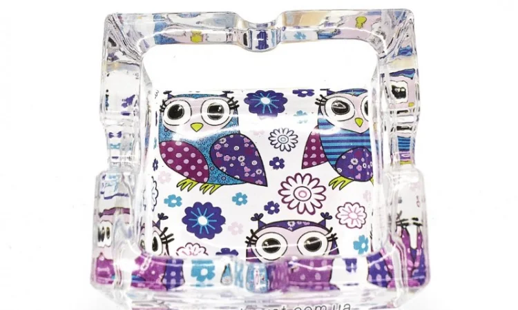 Попільничка скляна Сови 6-1564 - фото № 2