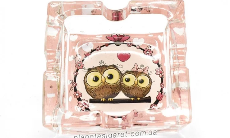 Попільничка скляна Сови 6-1564 - фото № 5