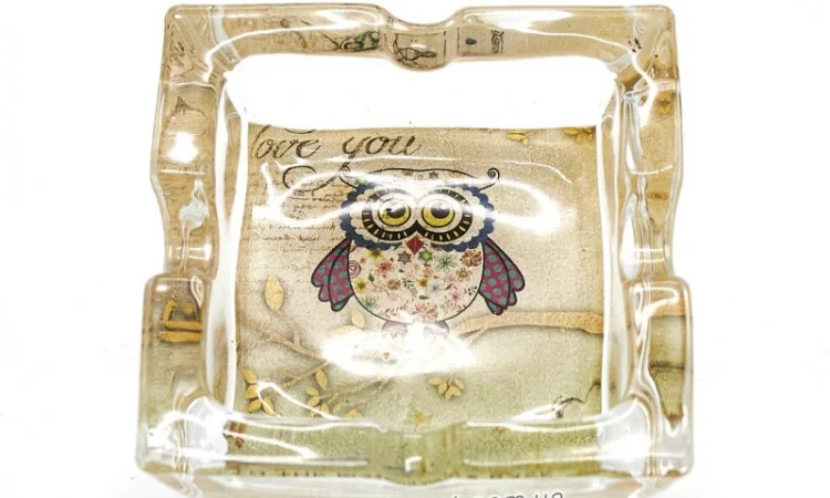 Попільничка скляна Сови 6-1564 - фото № 6