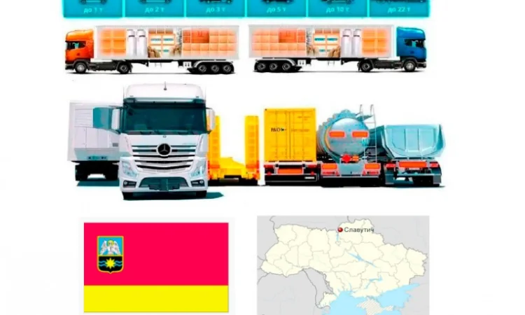 Грузоперевозки от 1 т до 22 т из Славутича в Славутич - фото № 1