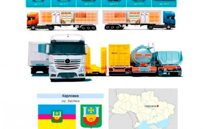 Грузовые перевозки от 1 т до 22 т из Карловки в Карловку и Полтавский район - фото № 1
