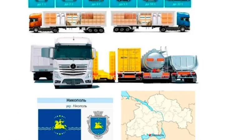 Грузоперевозки от 1 т до 22 т из Никополя в Никополь - фото № 1