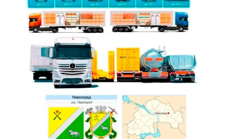 Грузоперевозки от 1 т до 22 т из Павлограда в Павлоград - фото № 1