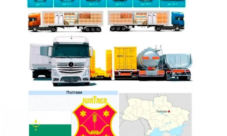 Грузоперевозки от 1 т до 22 т из Полтавы в Полтаву - фото № 1