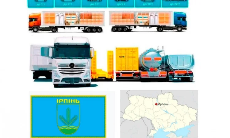 Грузоперевозки от 1 т до 22 т из Ирпе ня в Ирпе нь - фото № 1