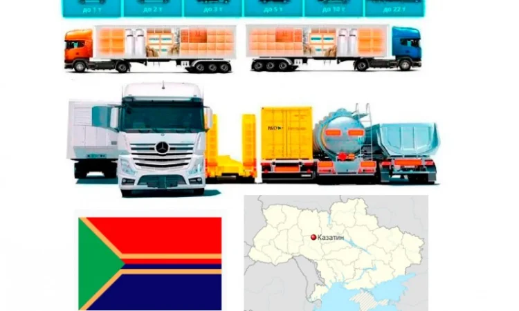 Грузоперевозки от 1 т до 22 т из Казатина в Казатин - фото № 1