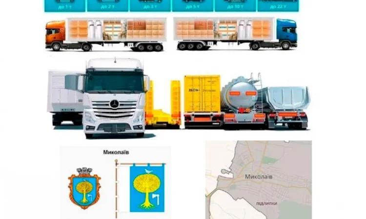 Грузоперевозки от 1 т до 22 т из Николаева в Николаев - фото № 1