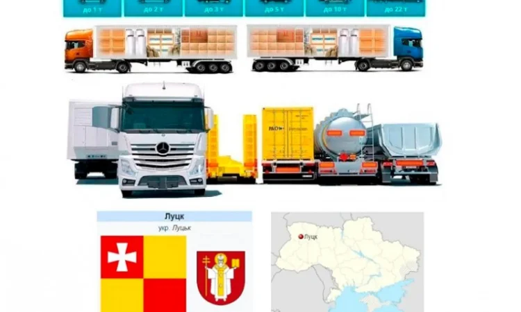 Грузоперевозки от 1 т до 22 т из Луцка в Луцк - фото № 1
