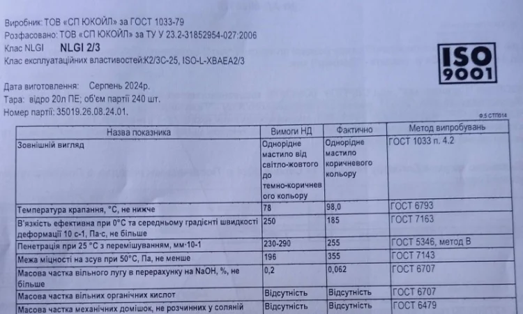 Мастило YUKO Солідол Жировий 17 кг (відро 20 л.) ПЕ - фото № 2