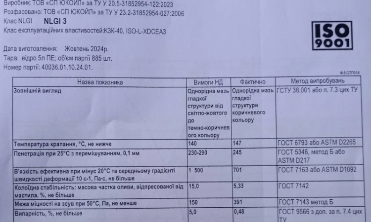 Мастило YUKO Літол-24 (відро 5 л.) - фото № 2