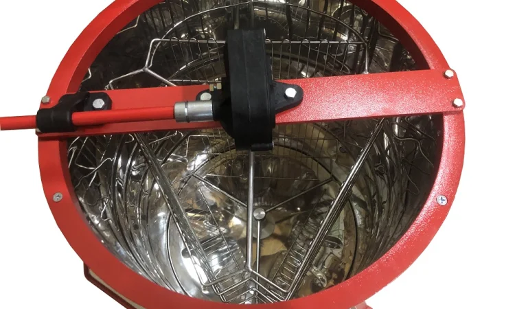 Медогонка 3-х Рамочна. Нержавіюча, НЕ поворотна - фото № 1