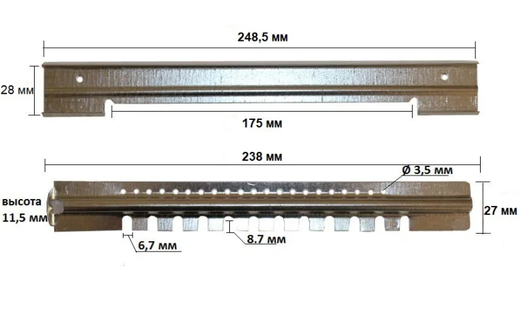 Льотковий загороджувач 2-х елементний нижній - фото № 1