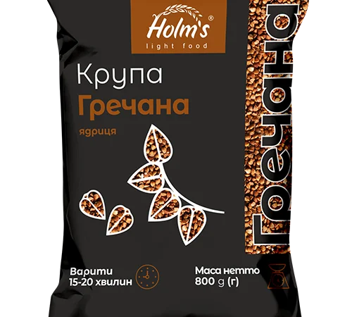 Крупа гречана ТМ «Holm’s» - полипропиленова упаковка 800 г - фото № 1
